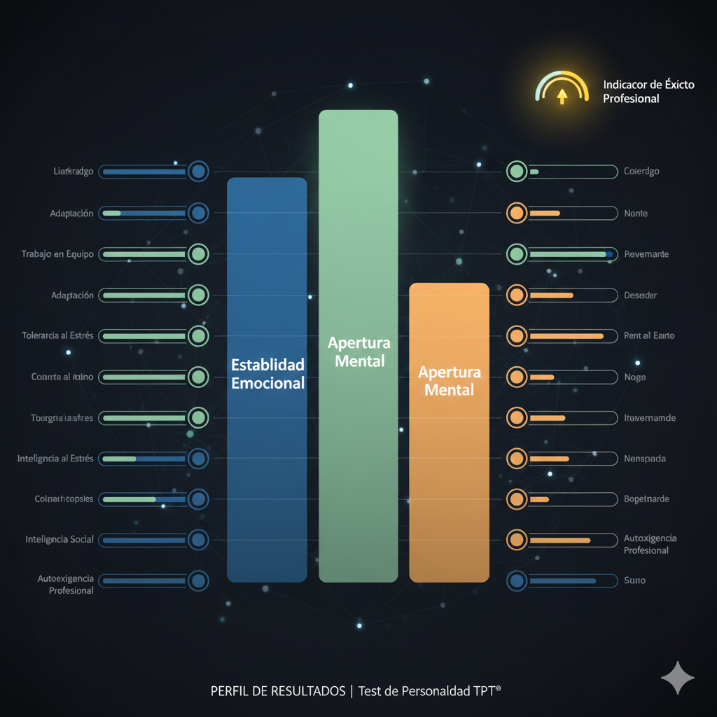 ejemplo de perfil de resultados del test de personalidad TPT