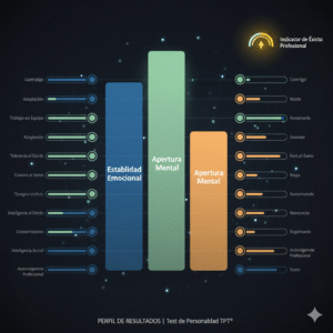 ejemplo de perfil de resultados del test de personalidad TPT
