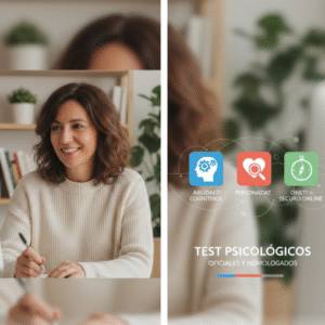 psicóloga sanitaria atendiendo una consulta de psicología online.